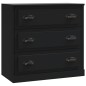 vidaXL Aparadores 3 piezas madera contrachapada negro vidaXL Aparadores 3 piezas madera contrachapada negro