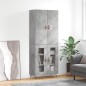 vidaXL Aparador alto madera contrachapada gris hormigón 69,5x34x180 cm vidaXL Aparador alto madera contrachapada gris hormigón 69,5x34x180 cm