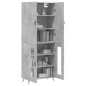 vidaXL Aparador alto madera contrachapada gris hormigón 69,5x34x180 cm vidaXL Aparador alto madera contrachapada gris hormigón 69,5x34x180 cm