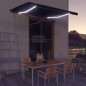 vidaXL Toldo retráctil LED y sensor de viento gris antracita 400x300cm vidaXL Toldo retráctil LED y sensor de viento gris antracita 400x300cm