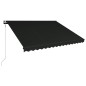 vidaXL Toldo retráctil LED y sensor de viento gris antracita 400x300cm vidaXL Toldo retráctil LED y sensor de viento gris antracita 400x300cm