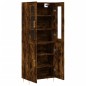 vidaXL Aparador alto madera contrachapada roble ahumado 69,5x34x180 cm