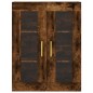 vidaXL Aparador alto madera contrachapada roble ahumado 69,5x34x180 cm