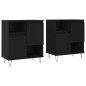 vidaXL Aparadores 2 uds madera contrachapada negro vidaXL Aparadores 2 uds madera contrachapada negro
