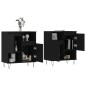 vidaXL Aparadores 2 uds madera contrachapada negro vidaXL Aparadores 2 uds madera contrachapada negro