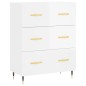 vidaXL Aparador alto madera contrachapada blanco brillo 69,5x34x180 cm vidaXL Aparador alto madera contrachapada blanco brillo 69,5x34x180 cm