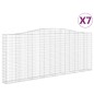 vidaXL Cestas de gaviones 7 uds forma de arco hierro 400x30x160/180 cm vidaXL Cestas de gaviones 7 uds forma de arco hierro 400x30x160/180 cm