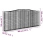 vidaXL Cestas de gaviones 7 uds forma de arco hierro 400x30x160/180 cm vidaXL Cestas de gaviones 7 uds forma de arco hierro 400x30x160/180 cm
