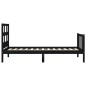 vidaXL Estructura de cama individual con cabecero madera maciza negro vidaXL Estructura de cama individual con cabecero madera maciza negro