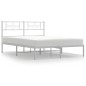 vidaXL Estructura de cama de metal con cabecero blanca 120x190 cm