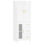 vidaXL Aparador alto madera contrachapada blanco brillo 69,5x34x180 cm vidaXL Aparador alto madera contrachapada blanco brillo 69,5x34x180 cm