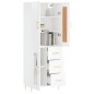 vidaXL Aparador alto madera contrachapada blanco brillo 69,5x34x180 cm vidaXL Aparador alto madera contrachapada blanco brillo 69,5x34x180 cm