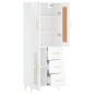 vidaXL Aparador alto madera contrachapada blanco brillo 69,5x34x180 cm vidaXL Aparador alto madera contrachapada blanco brillo 69,5x34x180 cm