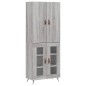 vidaXL Aparador alto madera contrachapada gris sonoma 69,5x34x180 cm vidaXL Aparador alto madera contrachapada gris sonoma 69,5x34x180 cm