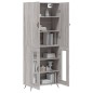 vidaXL Aparador alto madera contrachapada gris sonoma 69,5x34x180 cm vidaXL Aparador alto madera contrachapada gris sonoma 69,5x34x180 cm