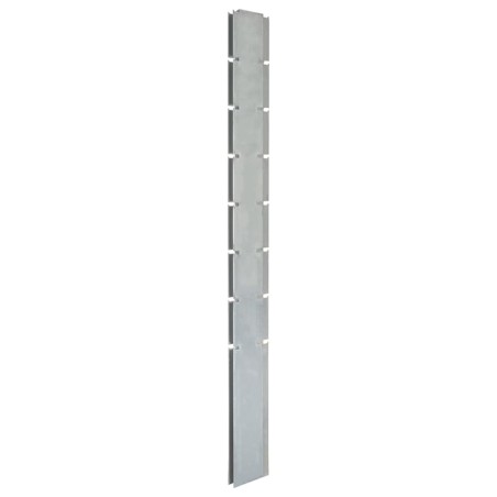 vidaXL Postes de valla de jardín 40 uds acero galvanizado plata 200 cm