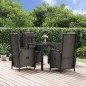 vidaXL Set de muebles jardín 5 pzas con cojines ratán sintético negro vidaXL Set de muebles jardín 5 pzas con cojines ratán sintético negro