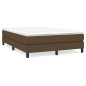 vidaXL Cama box spring con colchón tela marrón oscuro 160x200 cm vidaXL Cama box spring con colchón tela marrón oscuro 160x200 cm