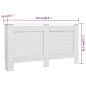 vidaXL Cubiertas para radiador 2 unidades MDF blanco 152x19x81,5 cm vidaXL Cubiertas para radiador 2 unidades MDF blanco 152x19x81,5 cm