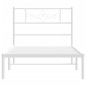 vidaXL Estructura de cama de metal con cabecero blanco 80x200 cm vidaXL Estructura de cama de metal con cabecero blanco 80x200 cm