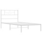 vidaXL Estructura de cama de metal con cabecero blanco 80x200 cm vidaXL Estructura de cama de metal con cabecero blanco 80x200 cm