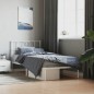 vidaXL Estructura de cama de metal con cabecero blanco 90x190 cm vidaXL Estructura de cama de metal con cabecero blanco 90x190 cm