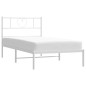 vidaXL Estructura de cama de metal con cabecero blanco 90x190 cm vidaXL Estructura de cama de metal con cabecero blanco 90x190 cm