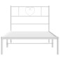 vidaXL Estructura de cama de metal con cabecero blanco 90x190 cm vidaXL Estructura de cama de metal con cabecero blanco 90x190 cm