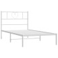 vidaXL Estructura de cama de metal con cabecero blanco 90x190 cm vidaXL Estructura de cama de metal con cabecero blanco 90x190 cm