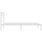 vidaXL Estructura de cama de metal con cabecero blanco 90x190 cm vidaXL Estructura de cama de metal con cabecero blanco 90x190 cm