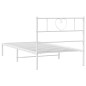 vidaXL Estructura de cama de metal con cabecero blanco 90x190 cm vidaXL Estructura de cama de metal con cabecero blanco 90x190 cm