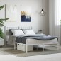 vidaXL Estructura de cama de metal con cabecero blanca 140x190 cm