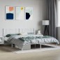 vidaXL Estructura de cama con cabecero metal blanca 200x200 cm vidaXL Estructura de cama con cabecero metal blanca 200x200 cm