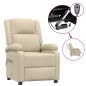 vidaXL Sillón de masaje eléctrico tela color crema vidaXL Sillón de masaje eléctrico tela color crema