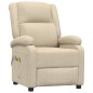vidaXL Sillón de masaje eléctrico tela color crema vidaXL Sillón de masaje eléctrico tela color crema