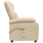 vidaXL Sillón de masaje eléctrico tela color crema vidaXL Sillón de masaje eléctrico tela color crema
