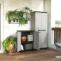 Keter Mueble de almacenamiento multiusos Planet gris y negro Keter Mueble de almacenamiento multiusos Planet gris y negro