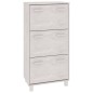 vidaXL Zapatero HAMAR madera maciza de pino blanca 59,5x35x117 cm