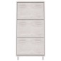vidaXL Zapatero HAMAR madera maciza de pino blanca 59,5x35x117 cm