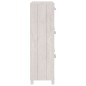 vidaXL Zapatero HAMAR madera maciza de pino blanca 59,5x35x117 cm