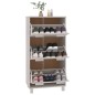 vidaXL Zapatero HAMAR madera maciza de pino blanca 59,5x35x117 cm