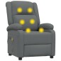 vidaXL Sillón de masaje eléctrico tela gris oscuro vidaXL Sillón de masaje eléctrico tela gris oscuro