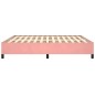 vidaXL Estructura de cama de terciopelo rosa 160x200 cm