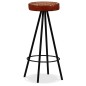 vidaXL Taburetes de barra de cocina 2 unidades cuero auténtico vidaXL Taburetes de barra de cocina 2 unidades cuero auténtico