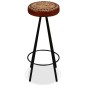 vidaXL Taburetes de barra de cocina 2 unidades cuero auténtico vidaXL Taburetes de barra de cocina 2 unidades cuero auténtico