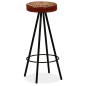 vidaXL Taburetes de barra de cocina 2 unidades cuero auténtico vidaXL Taburetes de barra de cocina 2 unidades cuero auténtico