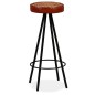 vidaXL Taburetes de barra de cocina 2 unidades cuero auténtico vidaXL Taburetes de barra de cocina 2 unidades cuero auténtico