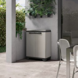 Keter Armario de Reciclaje Planet gris y negro 