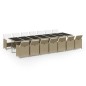 vidaXL Set comedor de jardín 15 pzas con cojines ratán sintético beige vidaXL Set comedor de jardín 15 pzas con cojines ratán sintético beige