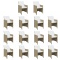 vidaXL Set comedor de jardín 15 pzas con cojines ratán sintético beige vidaXL Set comedor de jardín 15 pzas con cojines ratán sintético beige
